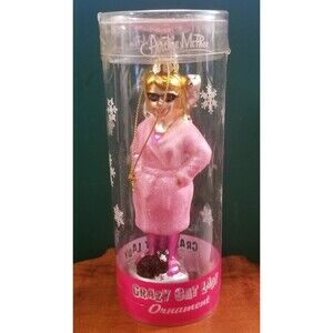 Crazy Cat Lady Ornament 5.25'' Blown Glass Archie McPhee New